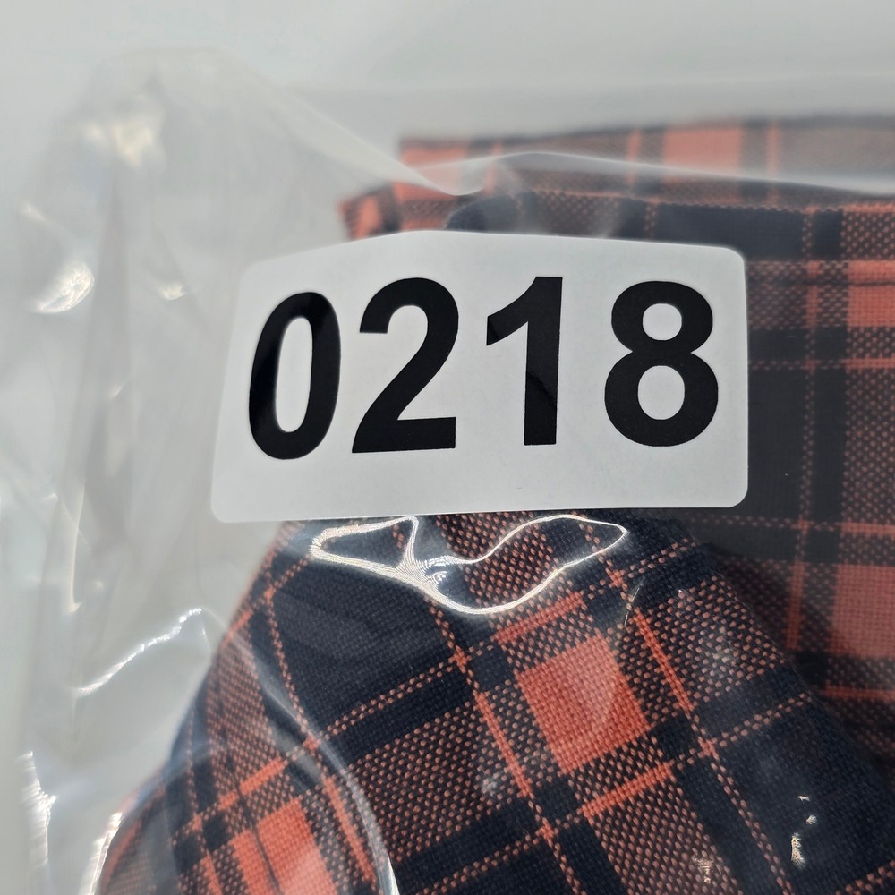 L.L. Bean Button Down Shirt Mens XL Orange Navy Plaid Slightly Fitted - Picture 16 of 16